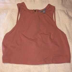 Peach Colored Crop Top from Charlotte Russe
